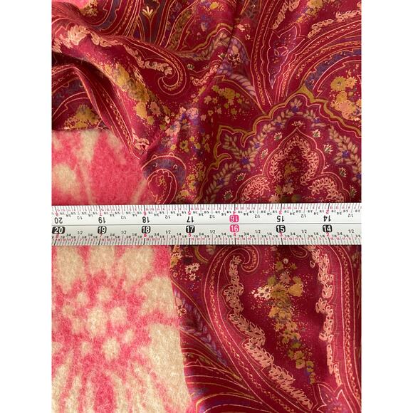 vintage Fashionaire red paisley skirt set size 8 - 10 union made in USA - Picture 6 of 11